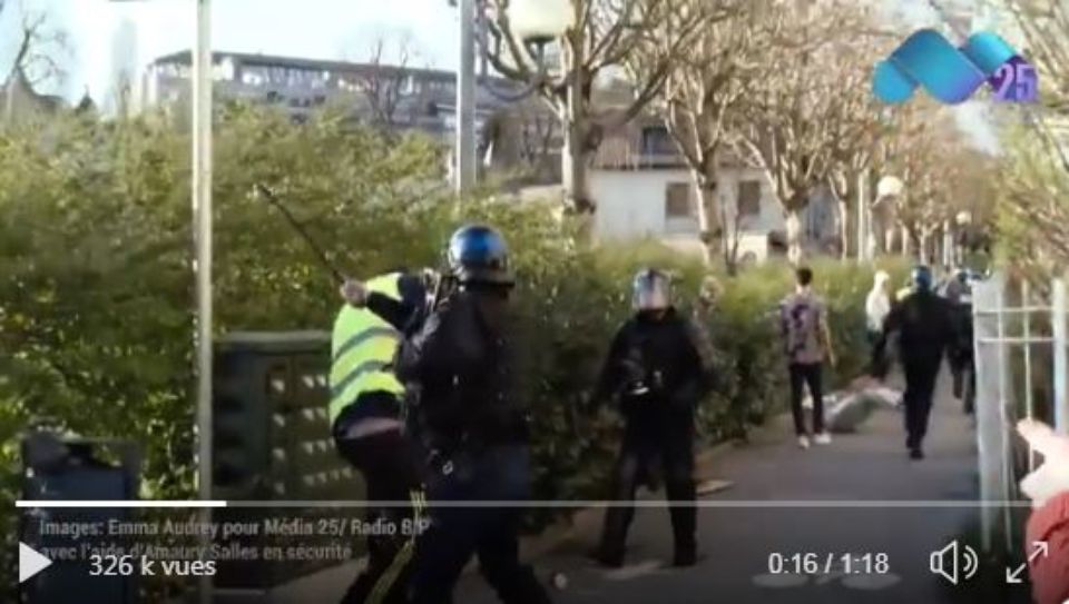 Un policier frappe un Gilet jaune à Besançon : l'IGPN saisie