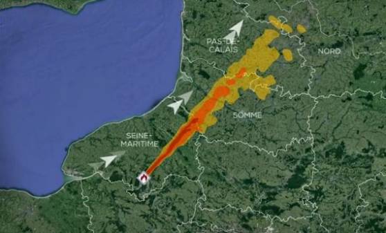 Selon le journal belge "Le Soir", le nuage de fumée de l'incendie de Rouen a traversé la Belgique et se trouve désormais au-dessus des Pays-Bas