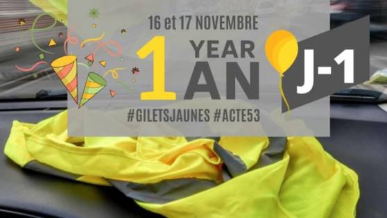 Les Gilets Jaunes fêtent leur premier anniversaire et les pouvoirs publics s’attendent à des manifestations sous haute tension