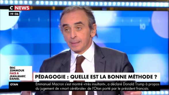 Eric Zemmour : « Notre école est dans un état lamentable » (Vidéo)