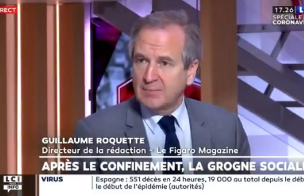 Guillaume Roquette : « Ce n’est pas vrai que tout baigne pendant le confinement. On sait bien que ça pète dans certaines banlieues » (Vidéo)