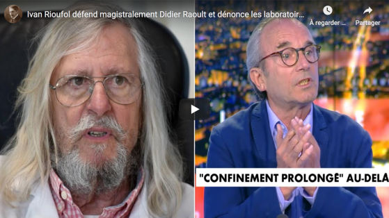 Ivan Rioufol défend Didier Raoult et et dénonce les laboratoires contre la chloroquine (Vidéo)