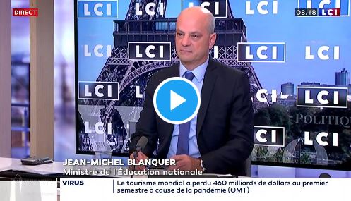 Covid-19: Jean-Michel Blanquer indique que 81 établissements scolaires et 2100 classes sont actuellement fermés (Vidéo)