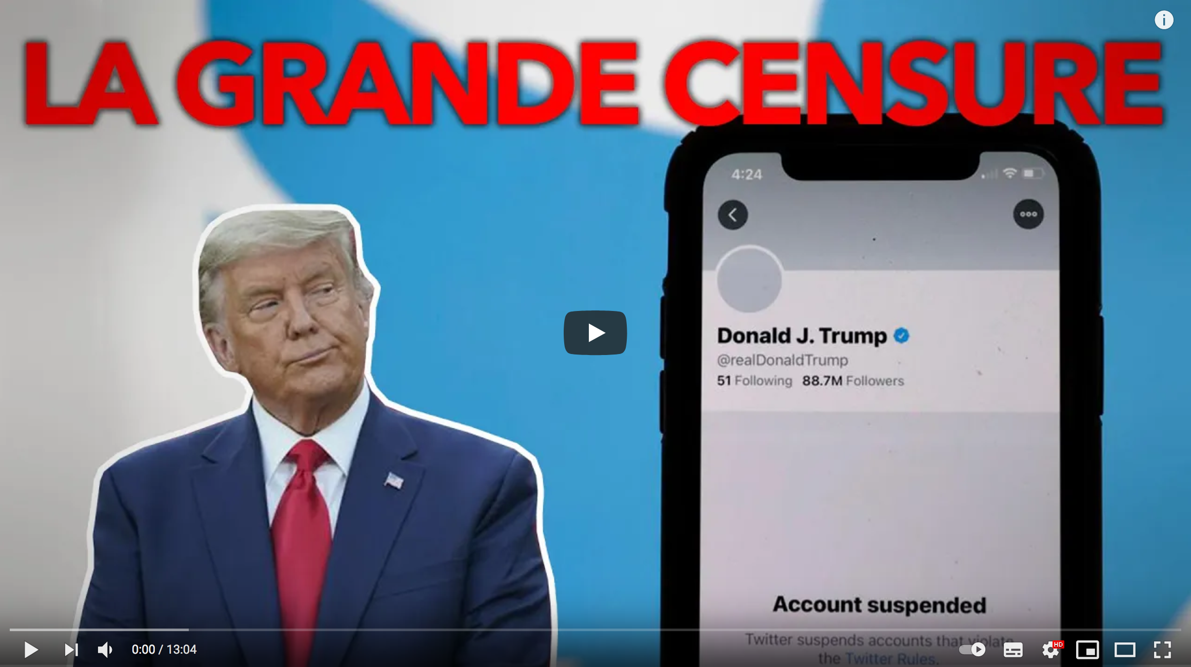 Donald Trump banni de Twitter : un véritable coup d’État ! (Florian Philippot)