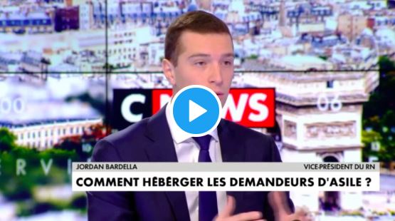 Jordan Bardella (RN): “Bien sûr qu’il faut que les migrants soient hébergés, mais chez eux" (Vidéo)