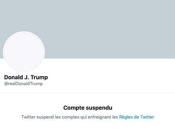 Le compte Twitter de Donald Trump suspendu de façon permanente