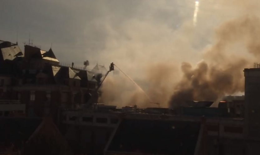 Incendie de la Banque de France à Chamalières dans le Puy-de-Dôme