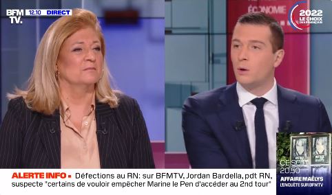 Jordan Bardella (RN) dénonce "des méthodes déloyales" du camp Zemmour