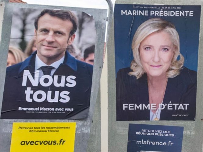 L'écart entre Emmanuel Macron et Marine Le Pen continue de se resserrer à l'approche de l'élection présidentielle, selon un sondage