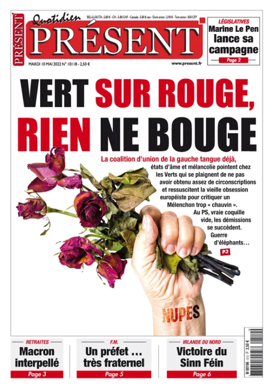 La Une du Journal Présent 10/05/2022
