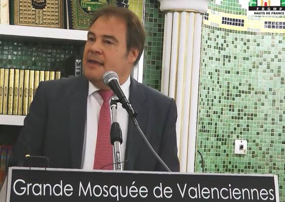 Laurent Degallaix, maire de Valenciennes, inaugure la grande mosquée de la ville