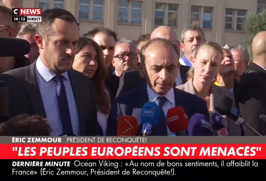 Eric Zemmour au sujet de l'affaire Ocean Viking : "C'est une décision scandaleuse ! Que veut-on ? Que toute l'Europe devienne l'Afrique ?" (Vidéo)