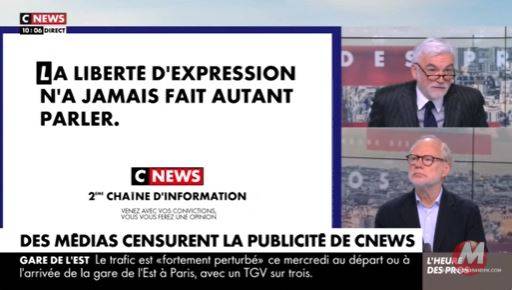 Pascal Praud révèle que Libération et Le Monde ont censuré la campagne lancée par CNews vantant la liberté d'expression (Vidéo)