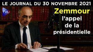 Présidentielle : Zemmour candidat - JT du mardi 30 novembre 2021